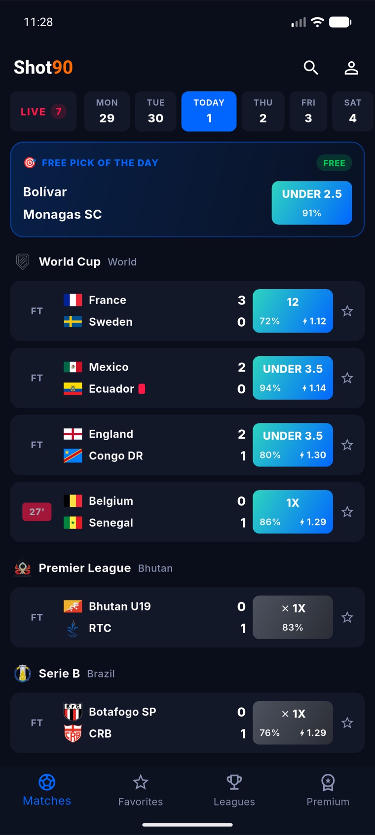 Match predictions